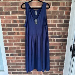 24Seven Blue Comfort Sleeveless Dress Women’s Size 2X NEW